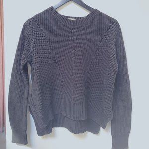 Dark Grey/Black H&M Woven Sweater - Size S